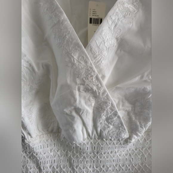 Anthropologie Joss Ruffled Crop Top White Sz M - New w/ Tags! - Picture 12 of 13